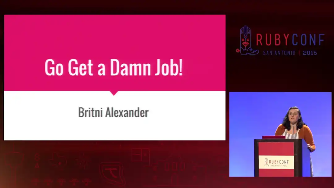 talk by Britni Alexander: Lightning Talk: Go Get a Damn Job