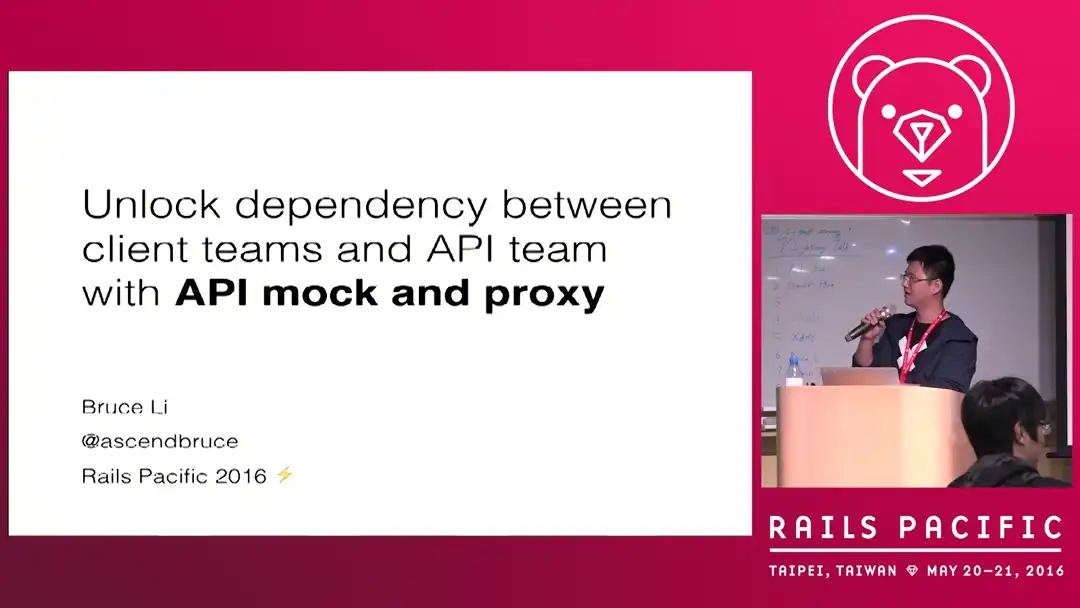 talk by Bruce Li: Lightning Talk: Unlock Dependency Between Client Teams and API Teams with API Mock and Proxy