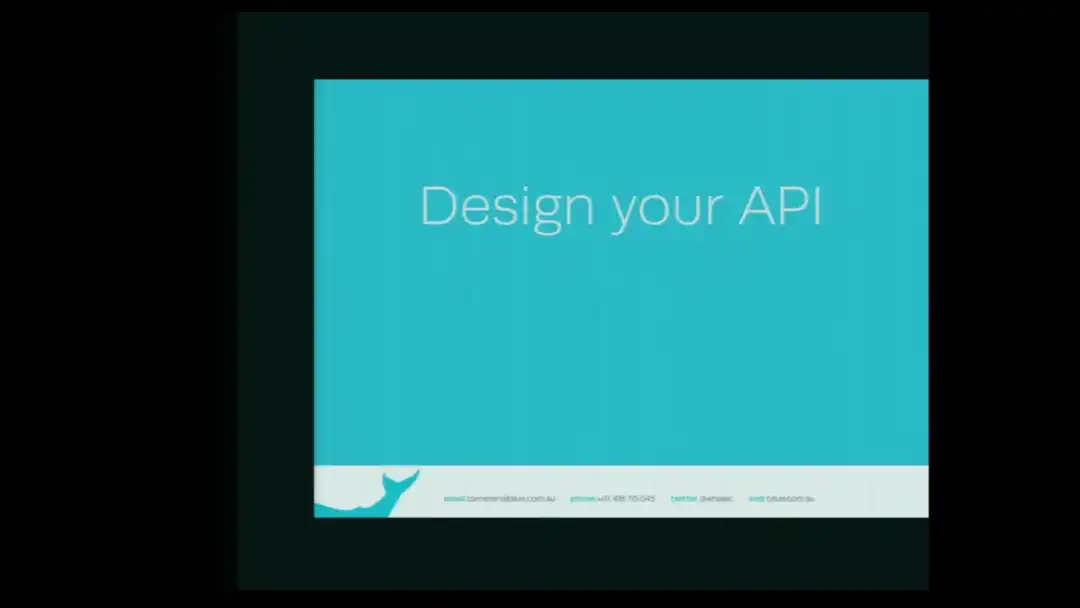 talk by Cameron Barrie: Lightning Talk: Desing your API