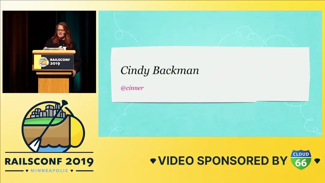 talk by Cindy Backman: Lightning Talk: Confreaks