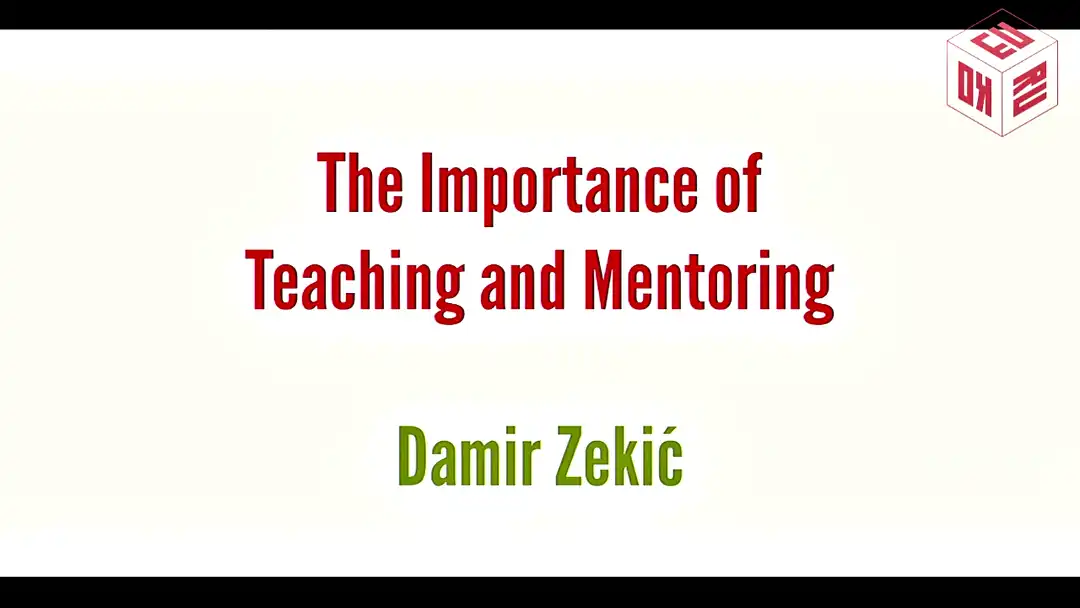 talk by Demir Zekić: The Importance of Teaching and Metoring