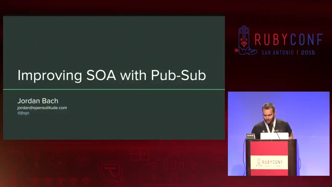 talk by Jordan Bach: Lightning Talk: Improving SOA w/Pub-Sub