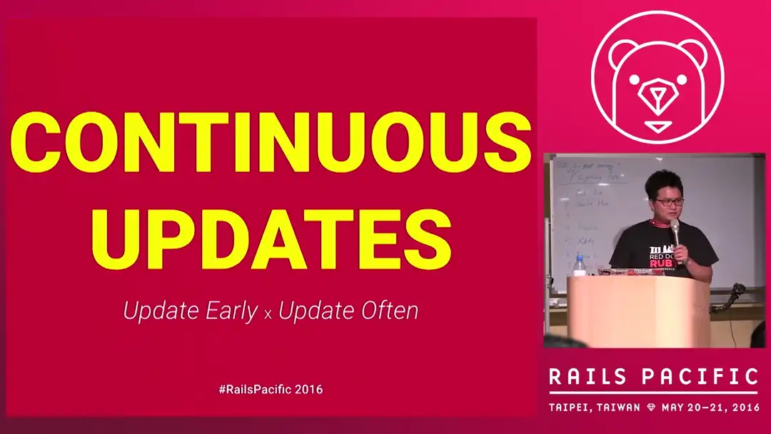 talk by Juanito Fatas: Lightning Talk: Continuous Updates: Update Early & Update Often