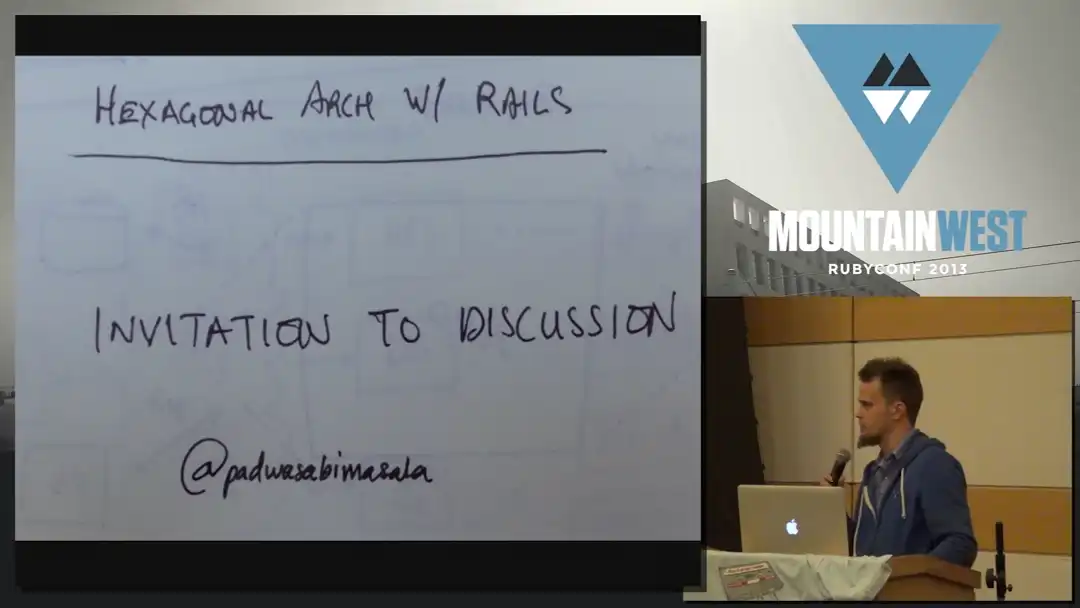 talk by Matthew Thorley: Lightning Talk: Hexagonal Architecture with Rails