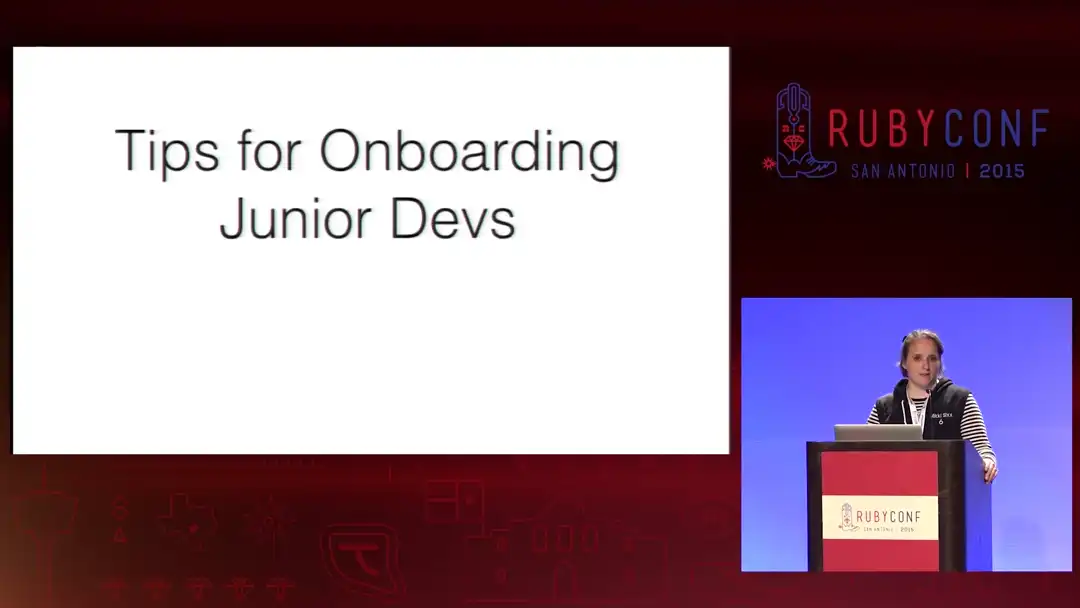 talk by Miki Rezentes: Lightning Talk: Onboarding Junior Devs